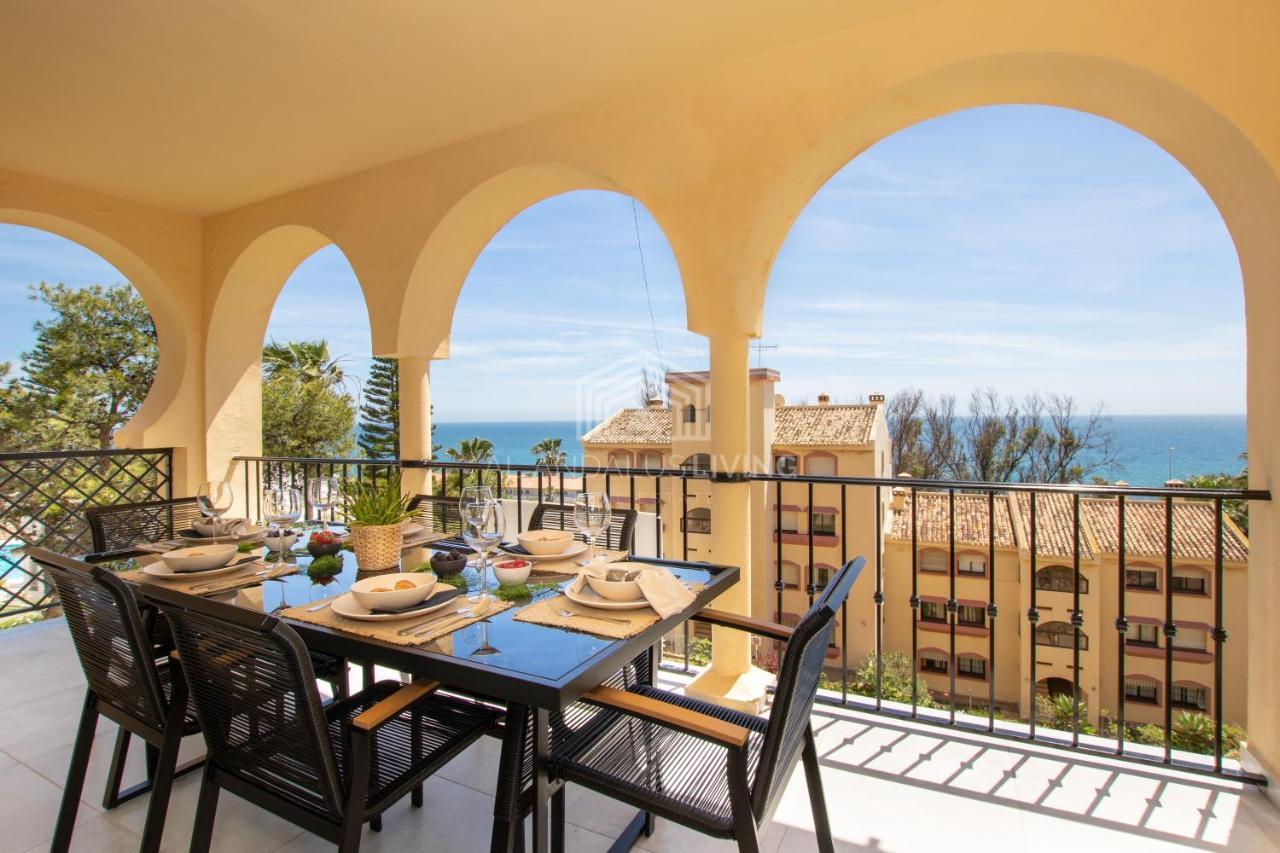 Panoramic Sea Views And Direct Access To The Beach From The Community In Torrenueva Appartement Málaga Buitenkant foto