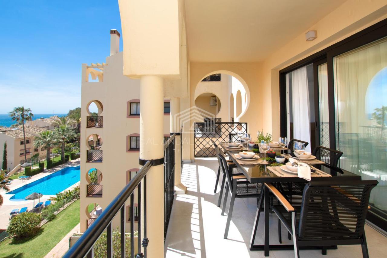 Panoramic Sea Views And Direct Access To The Beach From The Community In Torrenueva Appartement Málaga Buitenkant foto